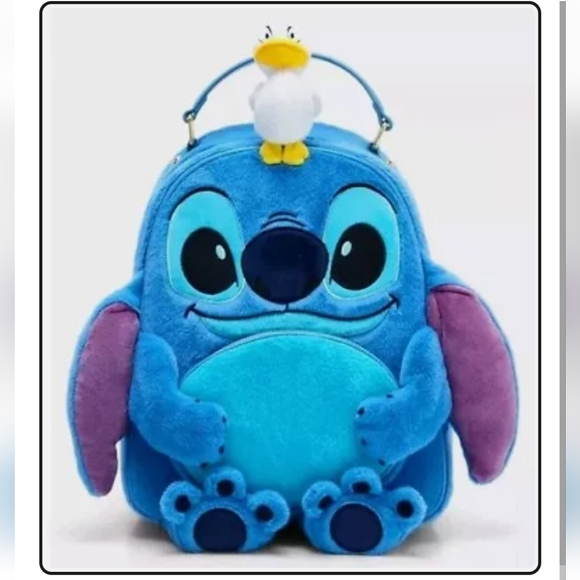 Loungefly Fuzzy Stitch Backpack & Wallet - Box Lunch Exclusive - Picture 1 of 14